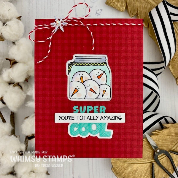 Snowman Jars Clear Stamps - Whimsy Stamps