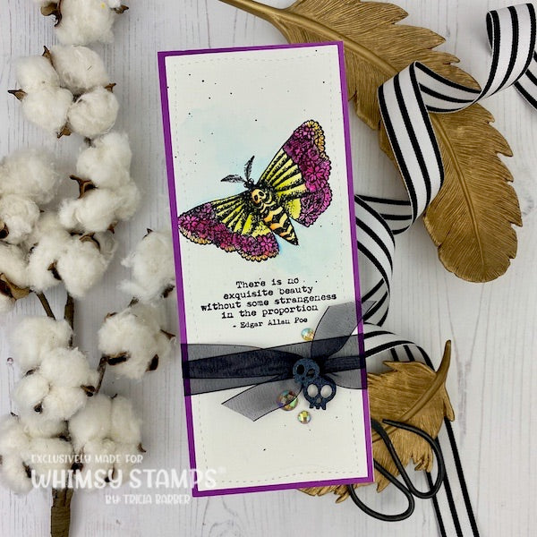 Exquisite Beauty Rubber Cling Stamp - Whimsy Stamps