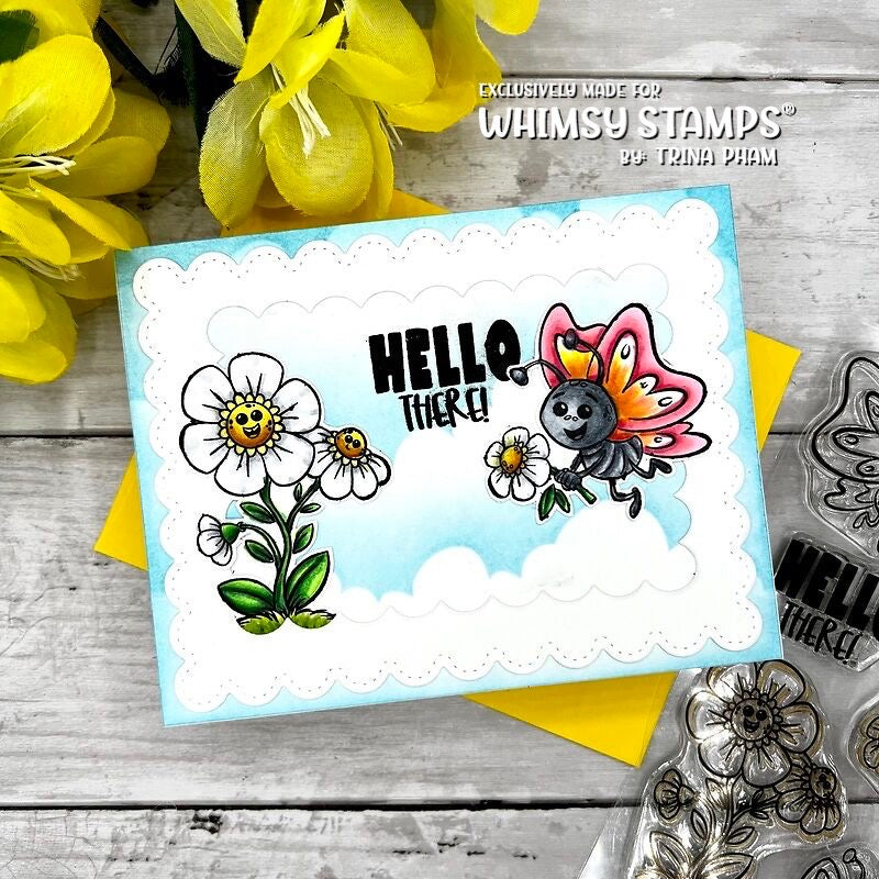 **NEW Butterfly Wishes Clear Stamps - Whimsy Stamps