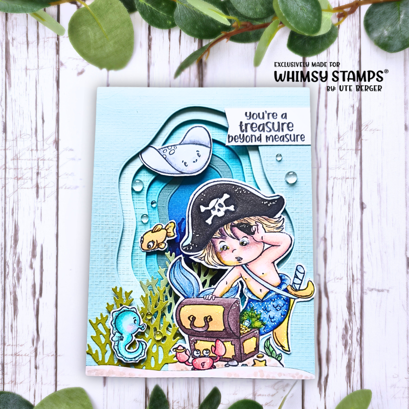 Mermaid Kids Boy Clear Stamps - Whimsy Stamps