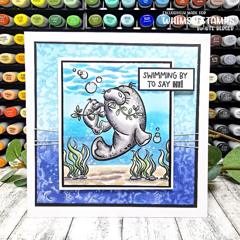 Big Love Manatees Clear Stamps - Whimsy Stamps