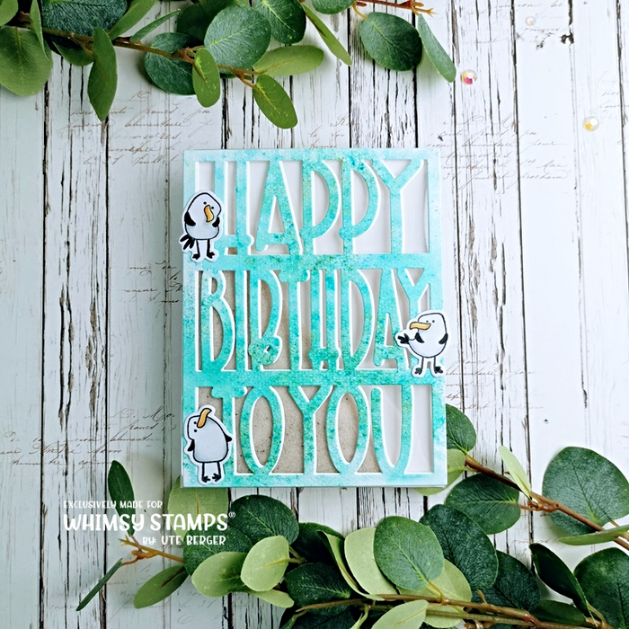 Happy Birthday Coverplate Die - Whimsy Stamps