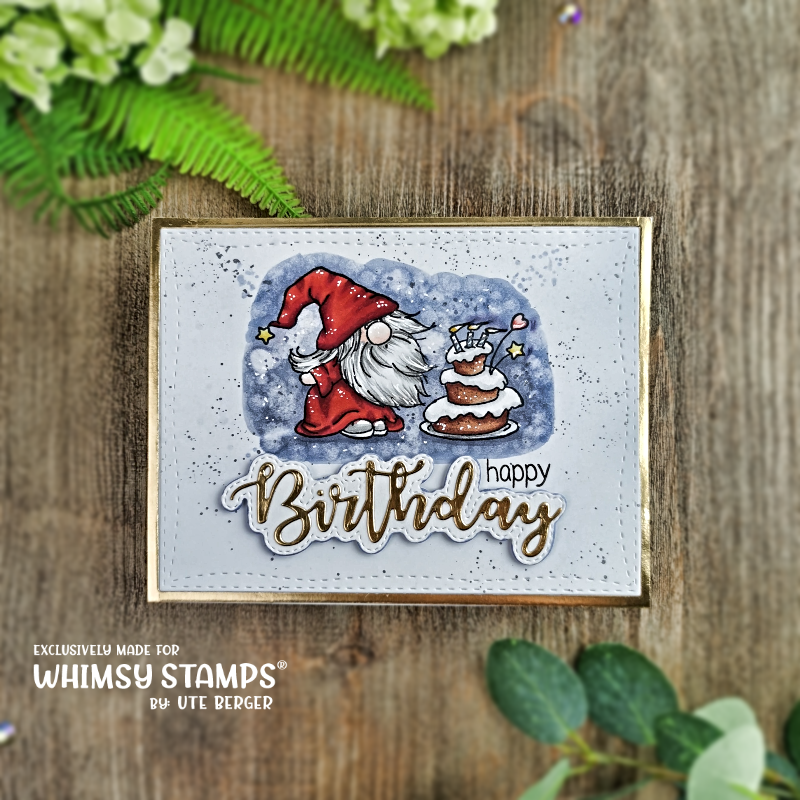 Birthday Word and Shadow Die Set - Whimsy Stamps