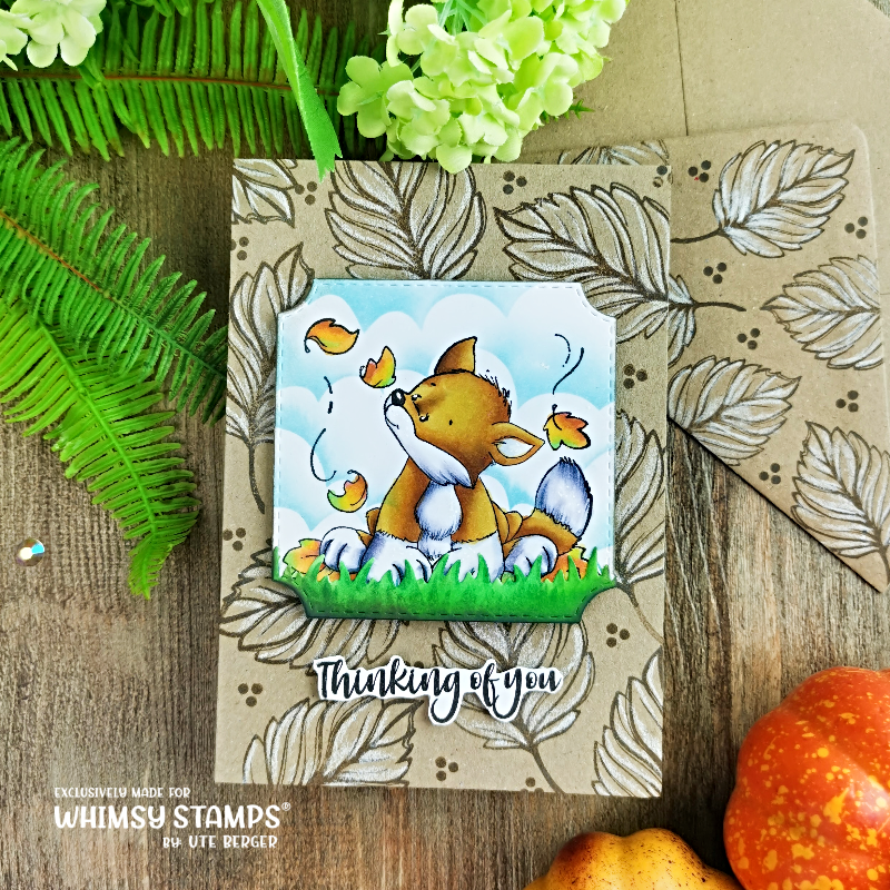 Autumn Layered Leaves Clear Stamps - Whimsy Stamps