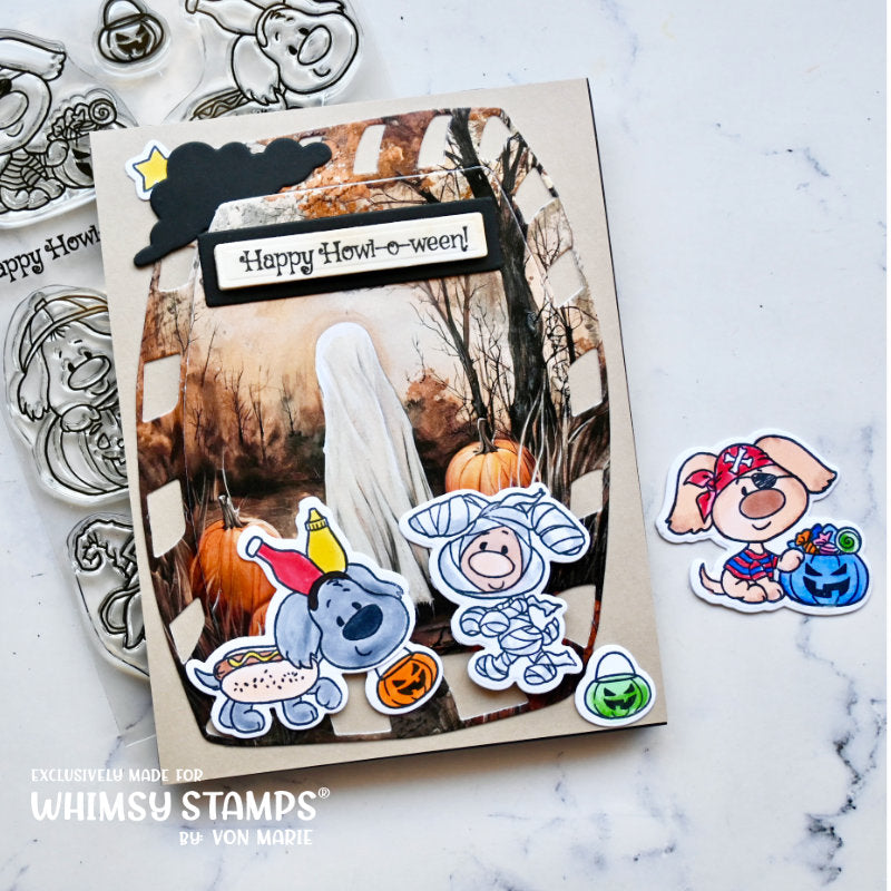 Doggies Halloween Clear Stamps - Whimsy Stamps