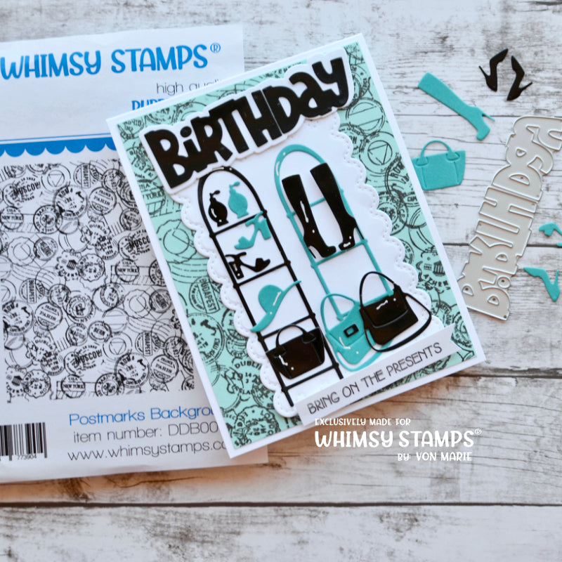 Postmarks Background Rubber Cling Stamp