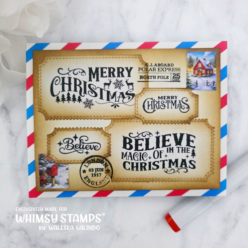 *NEW Terrific Tickets Believe Clear Stamps - Whimsy Stamps