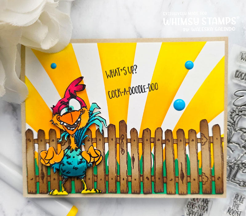 Rowdy Rooster Clear Stamps - Whimsy Stamps