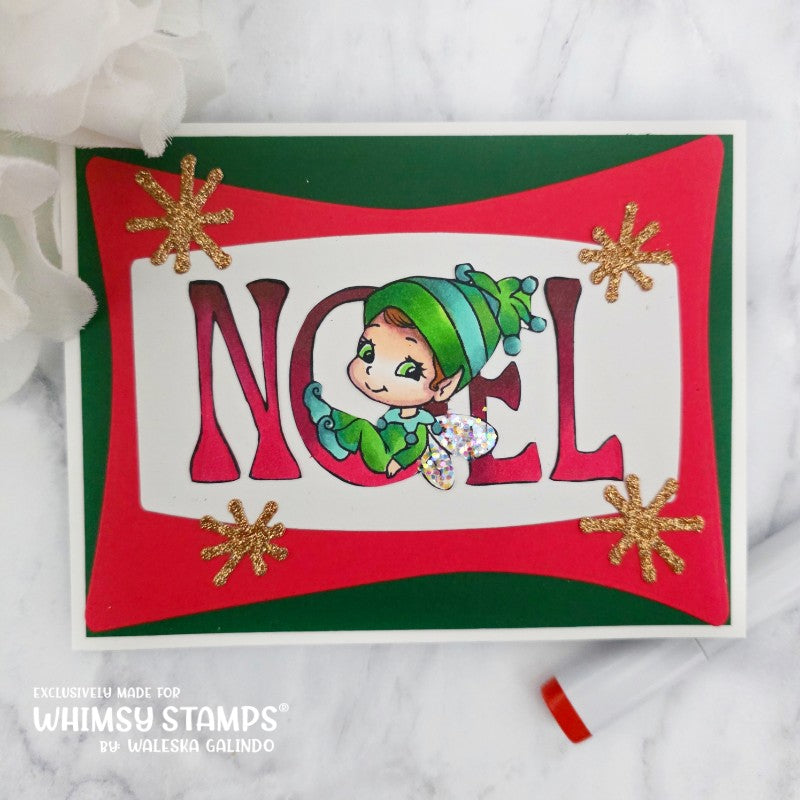 *NEW Christmas Greetings Fairies Clear Stamps - Whimsy Stamps