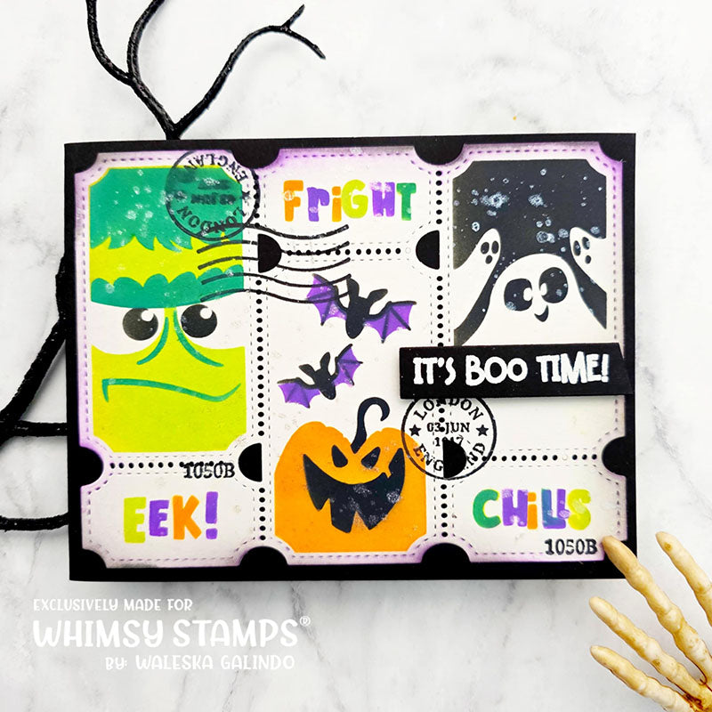 *NEW Terrific Tickets Halloween Layering Stencil - Whimsy Stamps