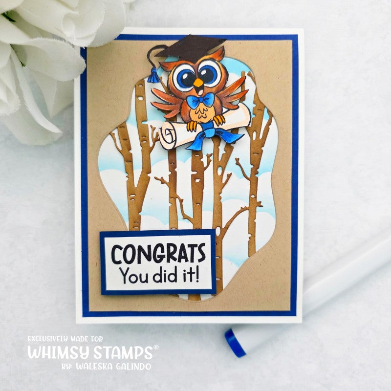 *NEW Owl Ways Reach for the Stars Clear Stamps - Whimsy Stamps