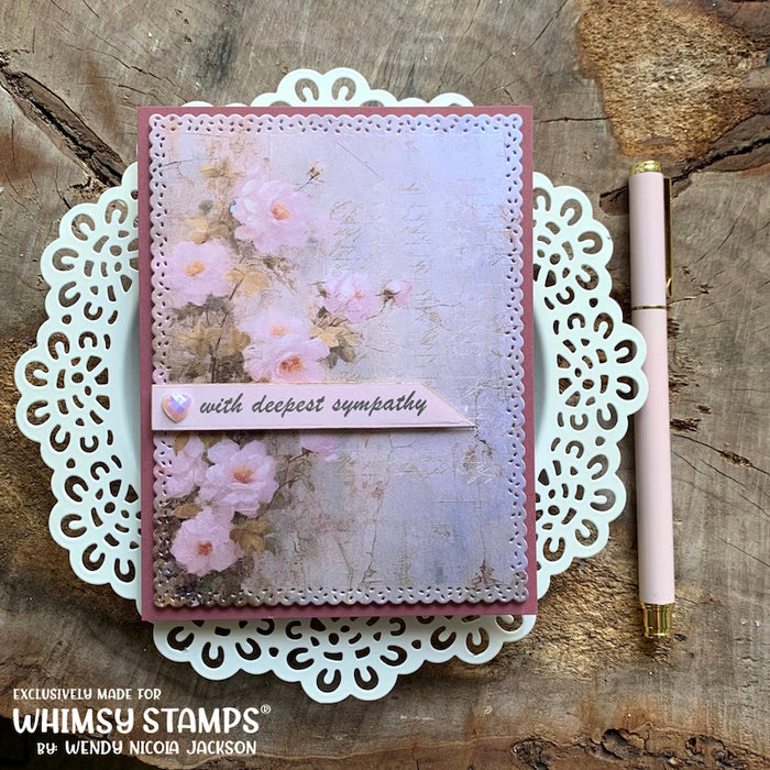 **NEW Quick Card Fronts - A2 Sympathy Bouquet 1 - Whimsy Stamps