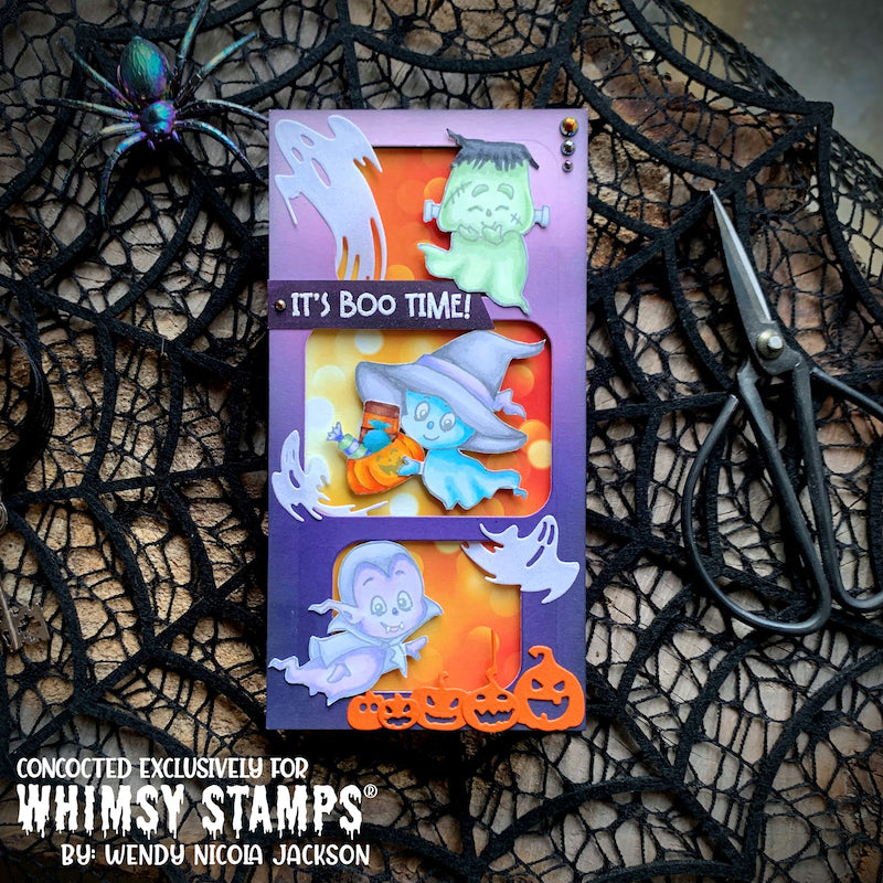 Ghost Party Clear Stamps - Whimsy Stamps