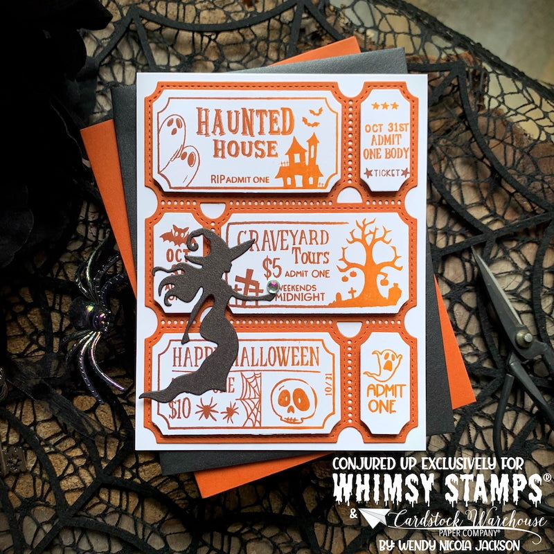 Terrific Halloween Tickets Clear Stamps - Whimsy Stamps