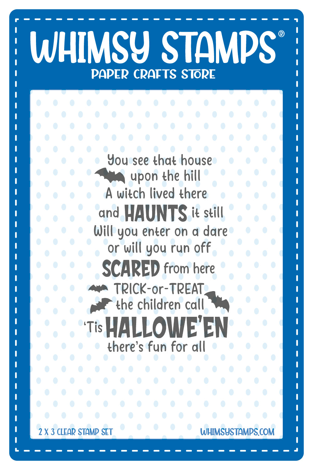 *NEW Halloween Poem Clear Stamps