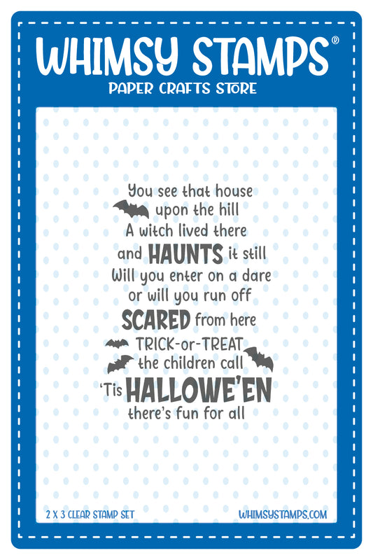 **NEW Halloween Poem Clear Stamps