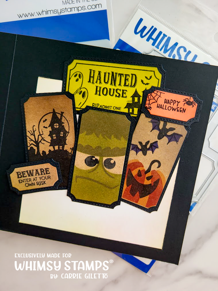 Terrific Tickets Halloween Layering Stencil - Whimsy Stamps