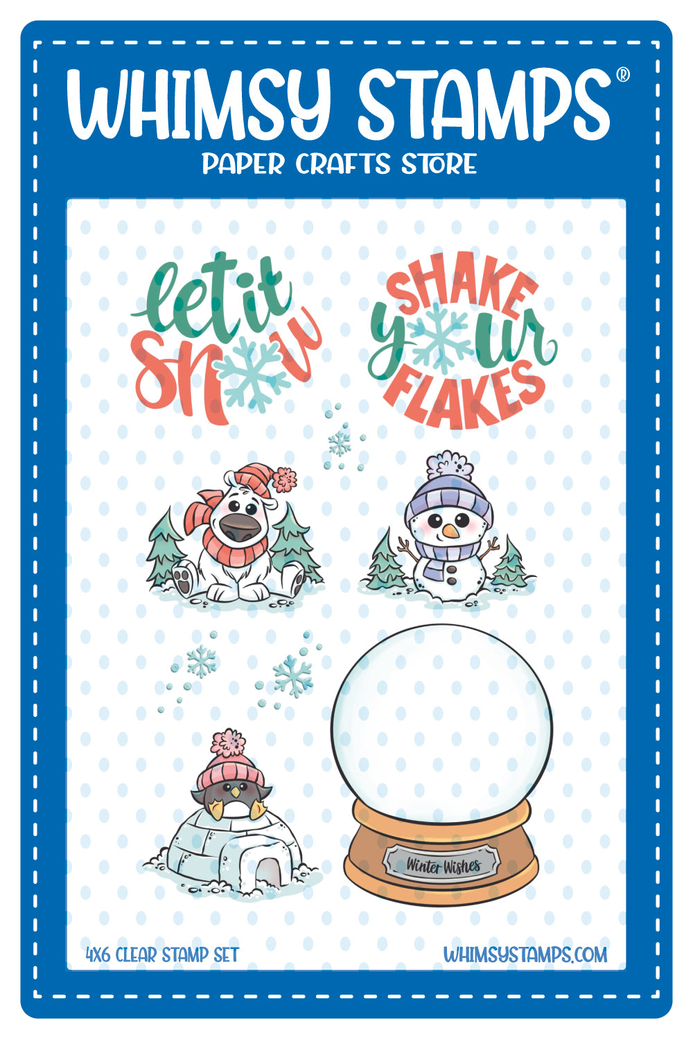 **NEW Winter Snowglobe Clear Stamps