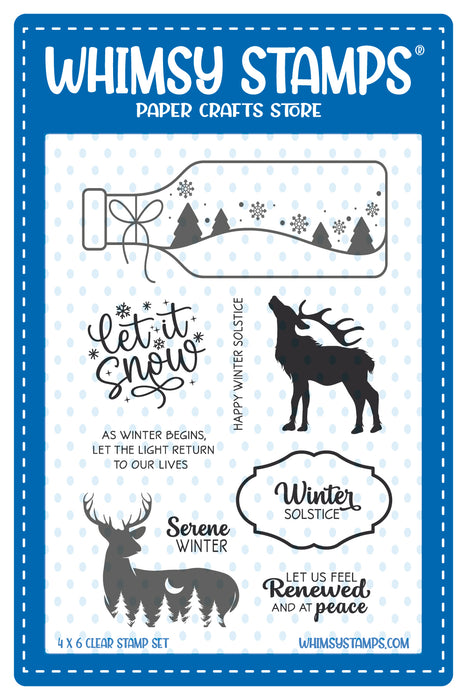 **PREORDER Winter Solstice Clear Stamps - Whimsy Stamps