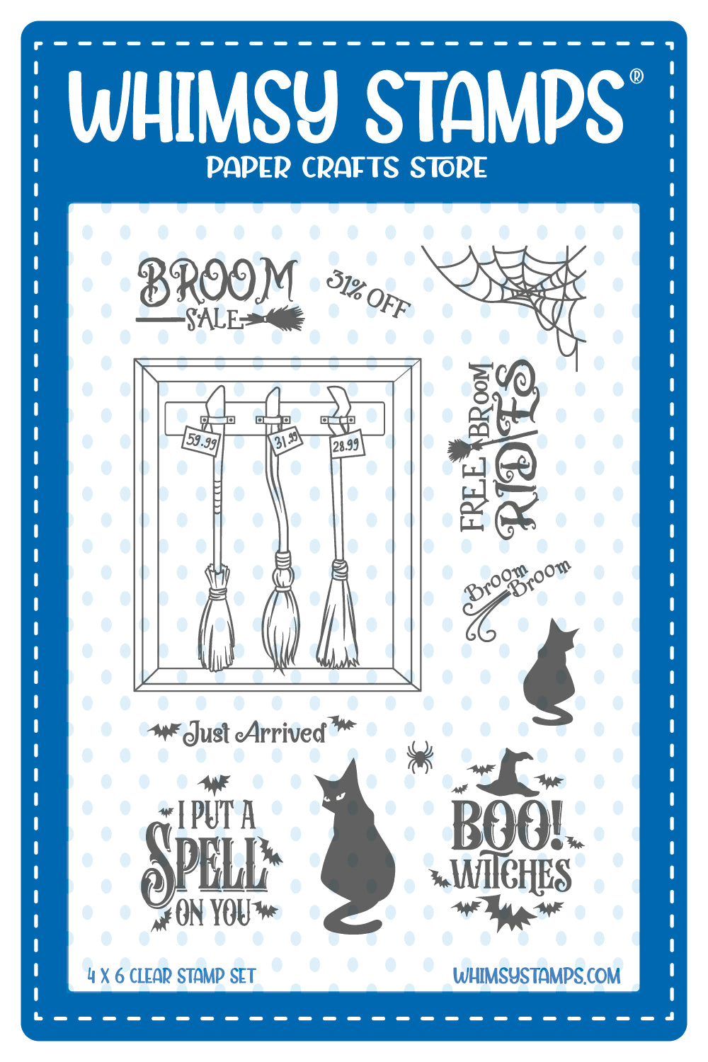 *NEW Witch Broom Sale Clear Stamps