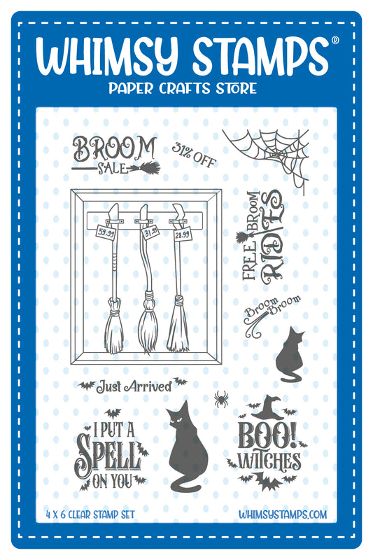 *NEW Witch Broom Sale Clear Stamps