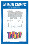 **NEW Yay Word and Shadow Die Set - Whimsy Stamps