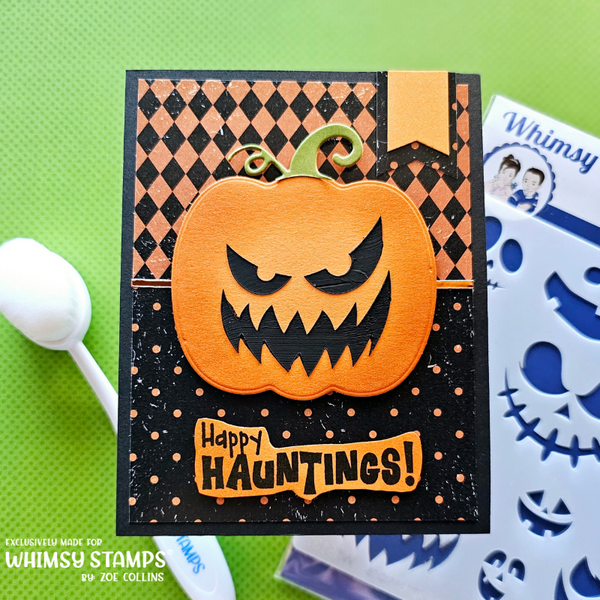 Spirited Sentiments Clear Stamps - Whimsy Stamps