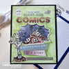 Comic Book Page Rubber Cling Stamp - Whimsy Stamps