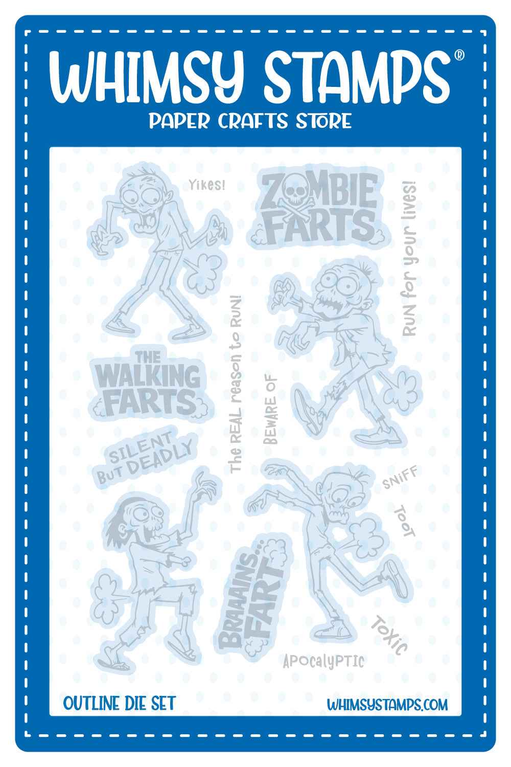 Zombie Farts Outline Die Set