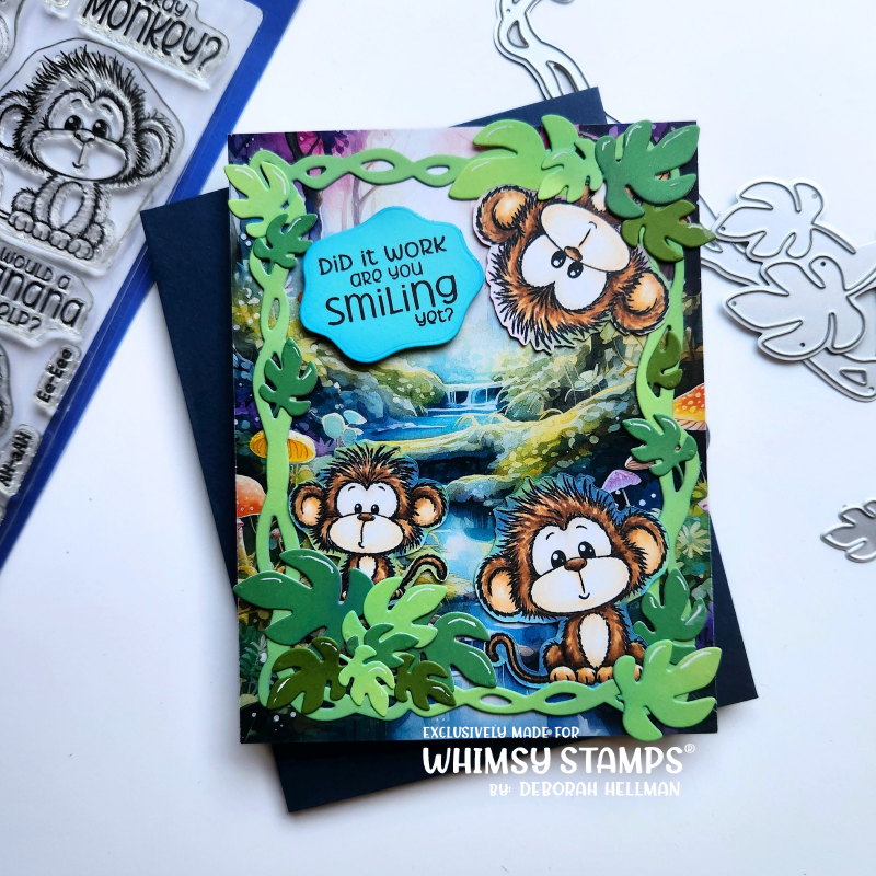 Adorable Monkeys Clear Stamps - Whimsy Stamps