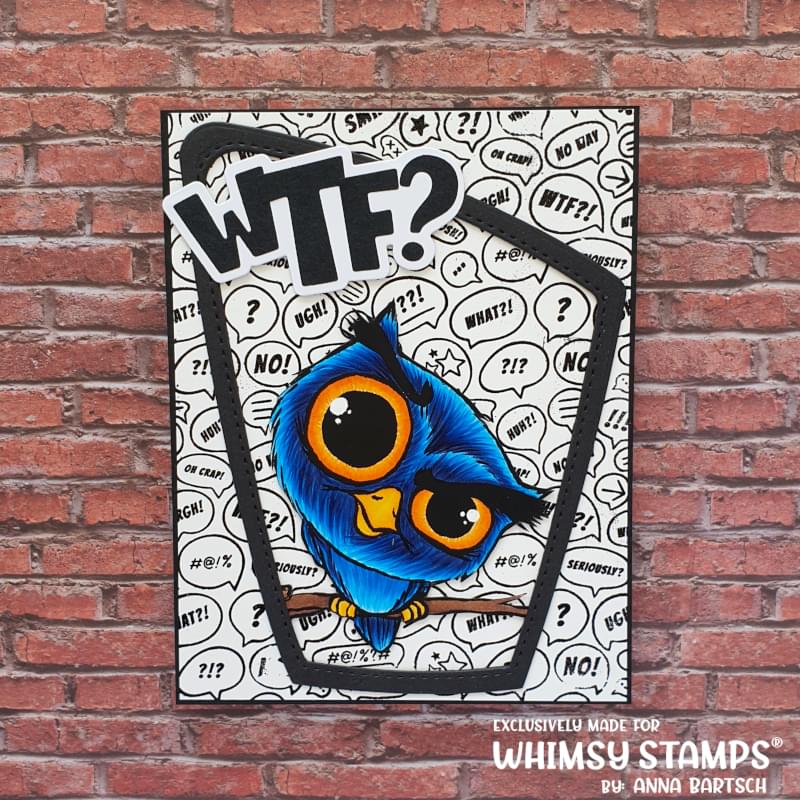 Angry Owl - Digital Stamp - Whimsy Stamps