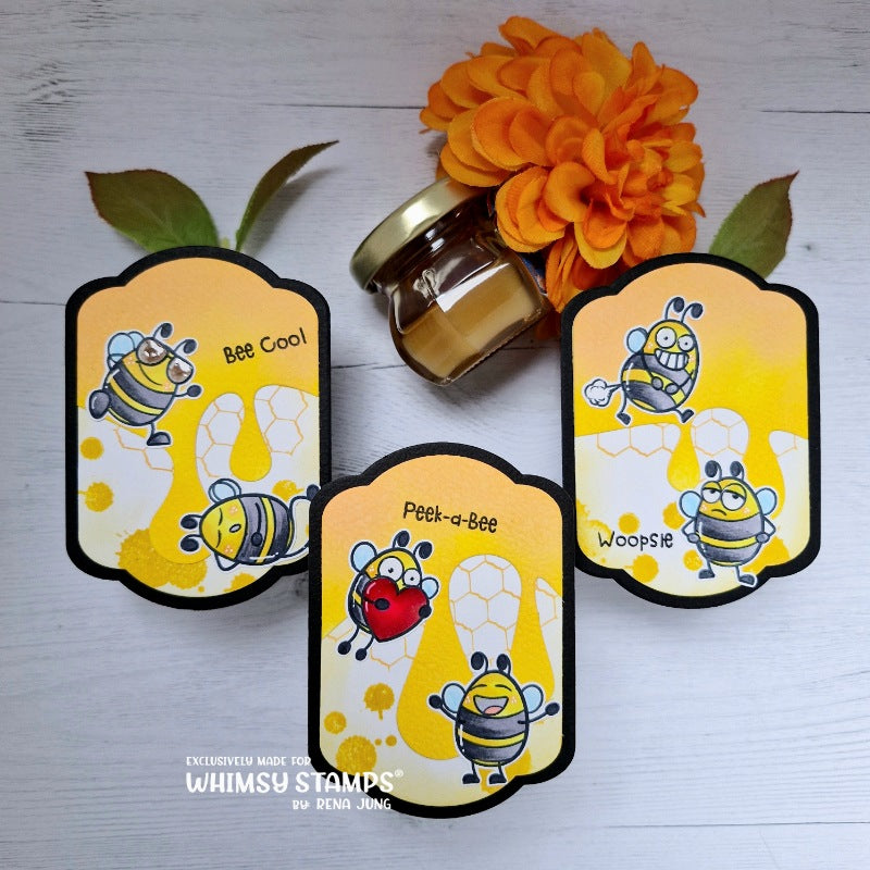 Bizzy Bees 2 Clear Stamps - Whimsy Stamps