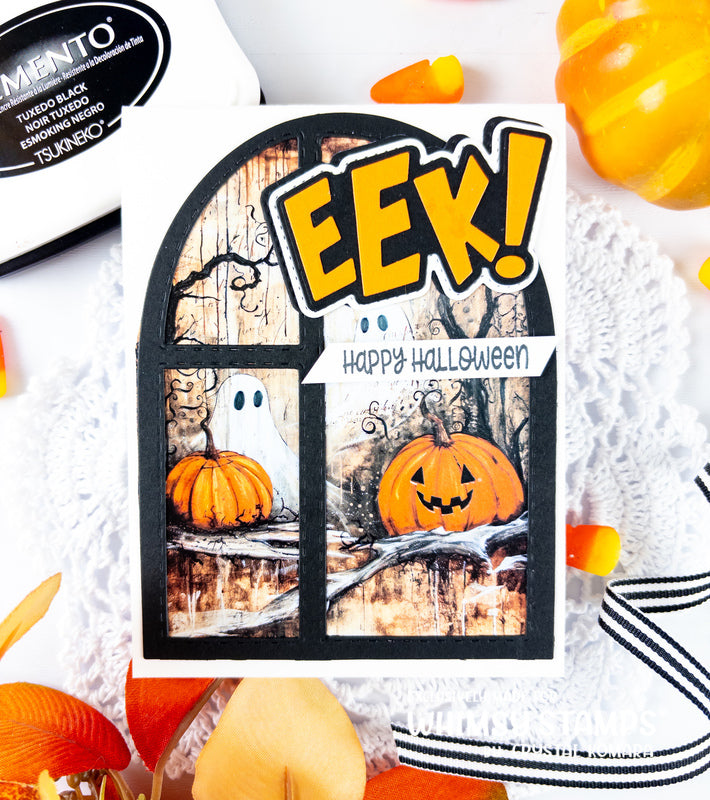 Quick Card Fronts - Grunge Ghosts - Whimsy Stamps