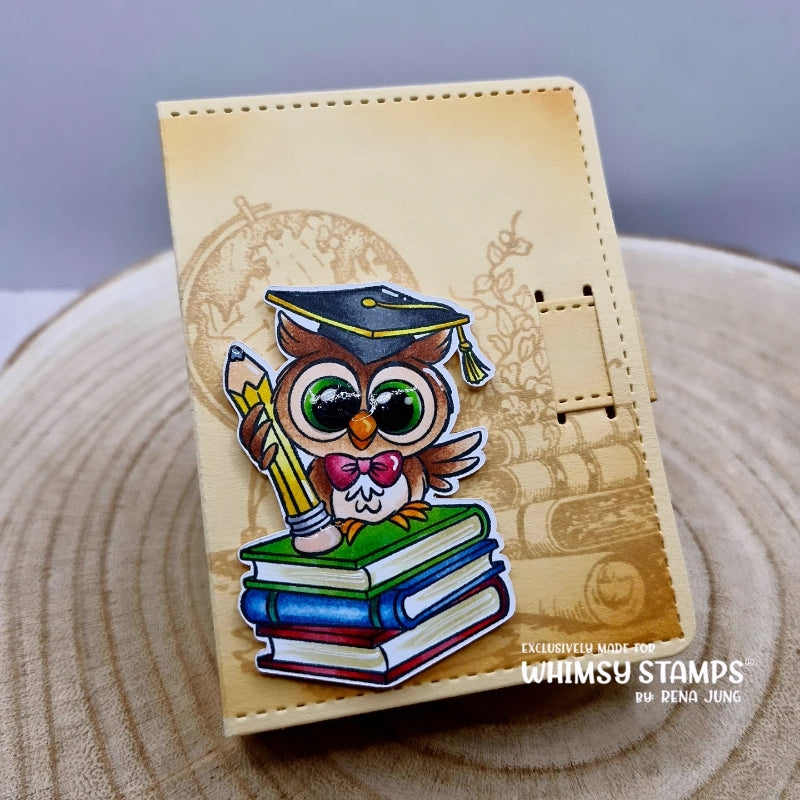 Owl Ways Reach for the Stars Clear Stamps - Whimsy Stamps