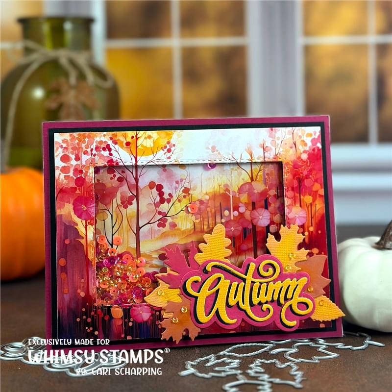 Autumn Word and Shadow Die Set - Whimsy Stamps