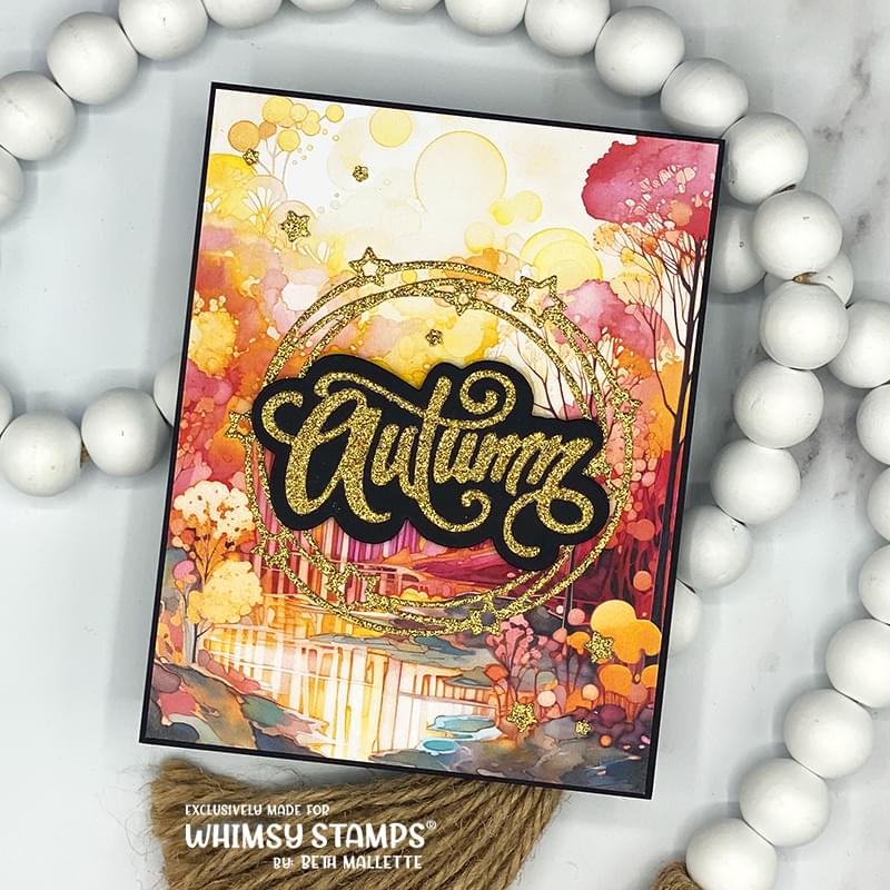 Autumn Word and Shadow Die Set - Whimsy Stamps