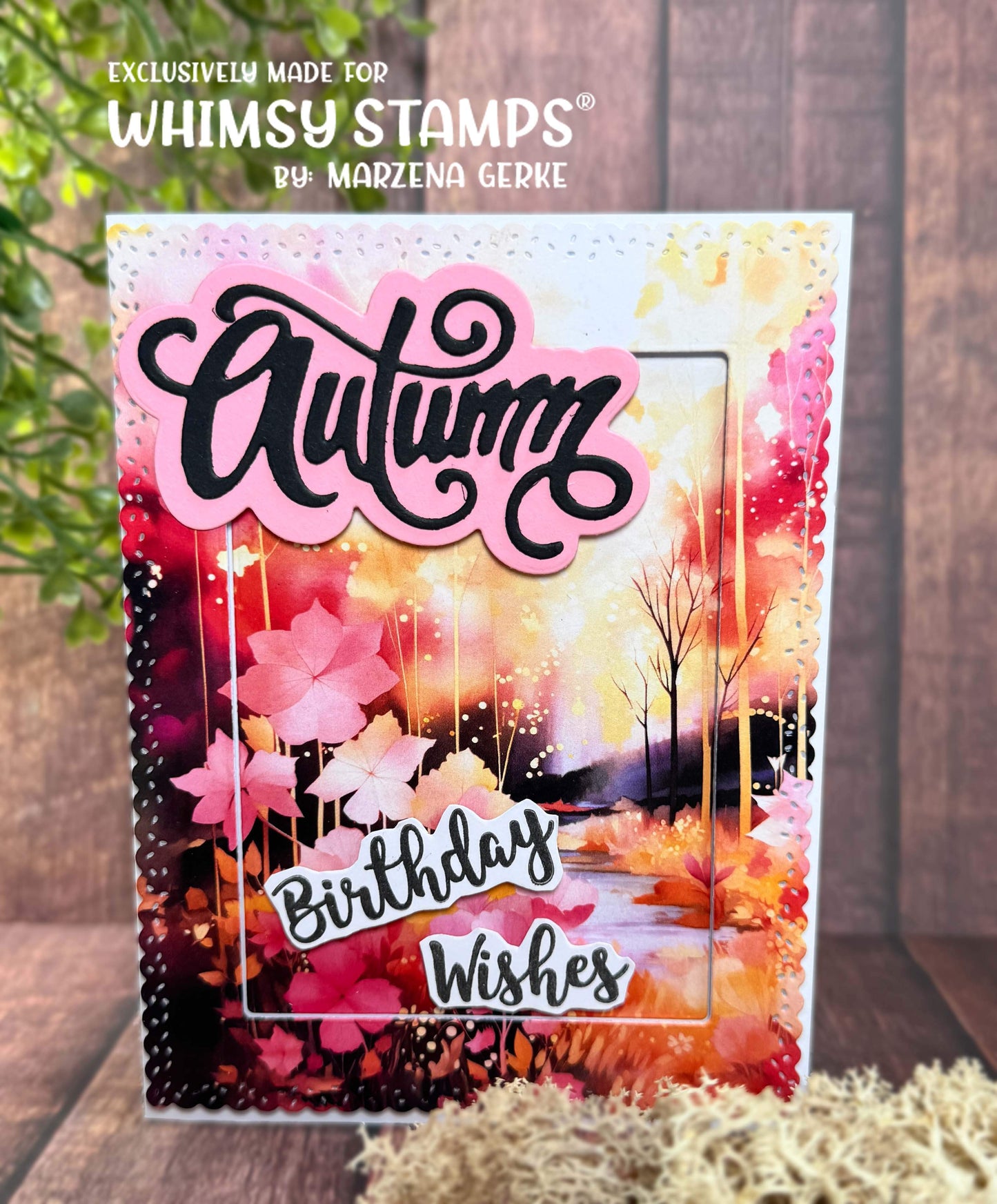 Autumn Word and Shadow Die Set - Whimsy Stamps