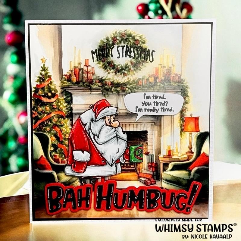 Bah Humbug! Word and Shadow Die Set - Whimsy Stamps