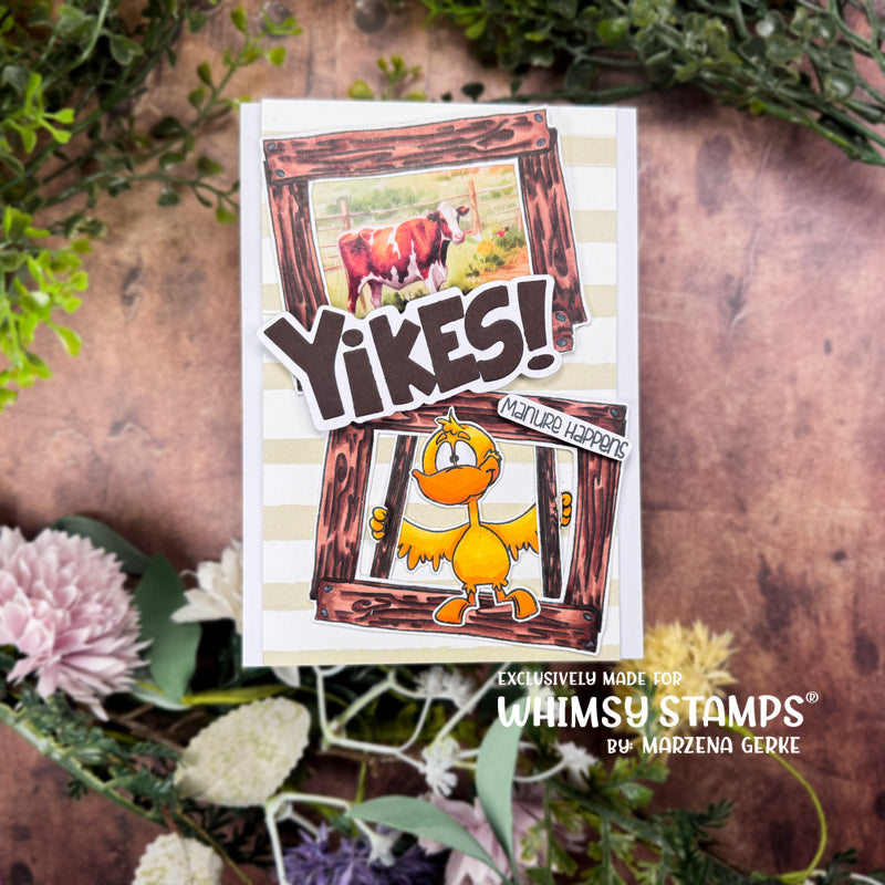 **NEW Barnyard Elements Clear Stamps - Whimsy Stamps