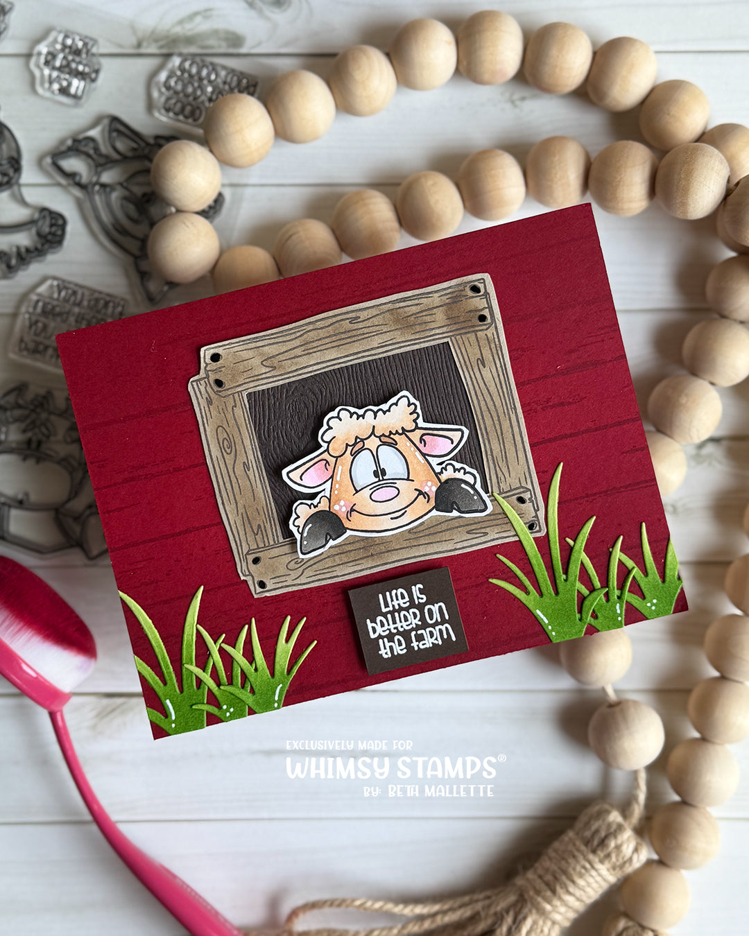 **NEW Barnyard Elements Clear Stamps - Whimsy Stamps