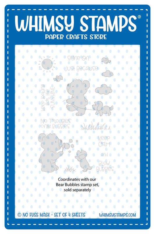 **NEW Bear Bubbles - NoFuss Masks - Whimsy Stamps