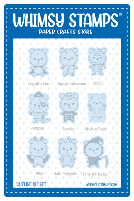 Bearly Halloween Outline Die Set - Whimsy Stamps