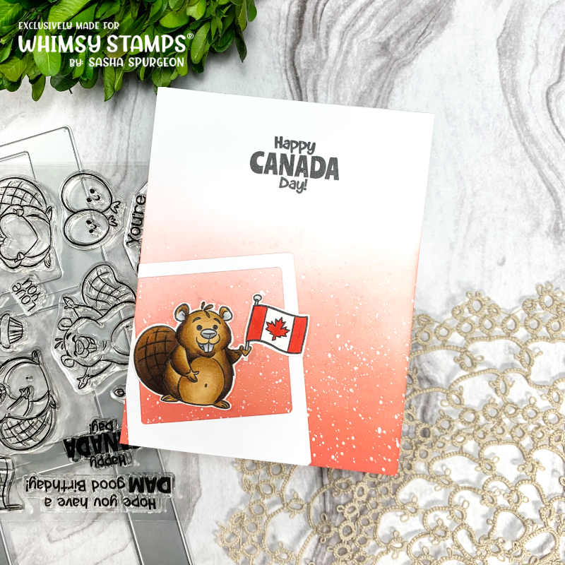 Beaver Birthday Clear Stamps - Whimsy Stamps