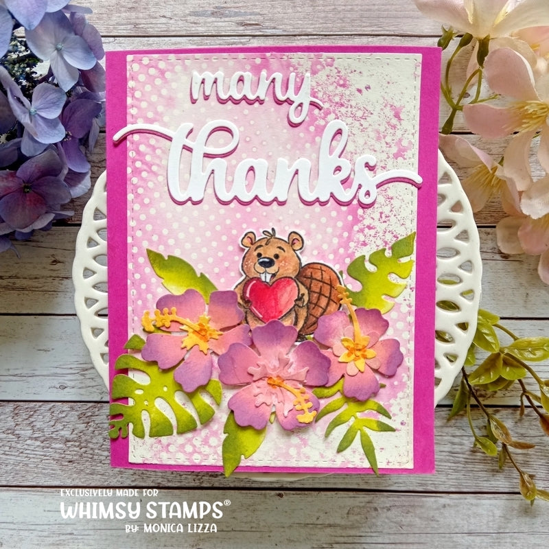 Beaver Birthday Clear Stamps - Whimsy Stamps
