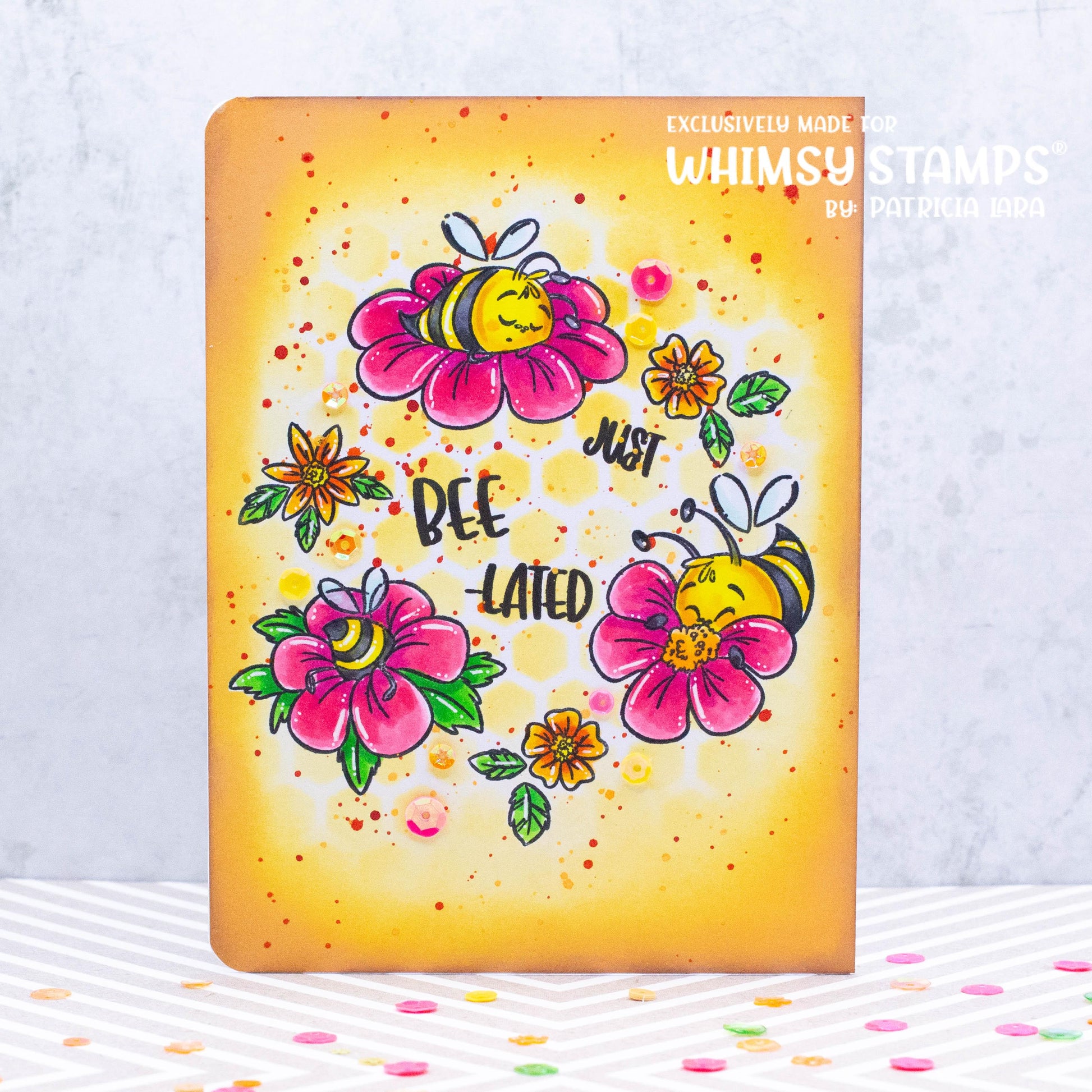 Bee Happy Clear Stamps - Whimsy Stamps