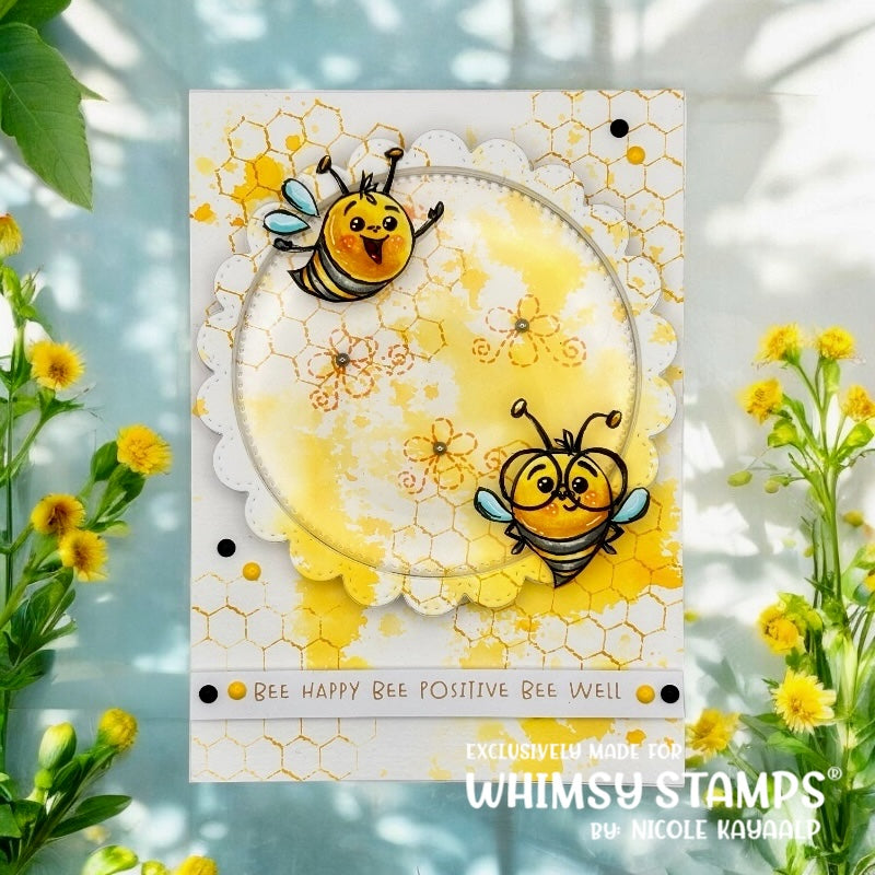 Bee Happy Clear Stamps - Whimsy Stamps