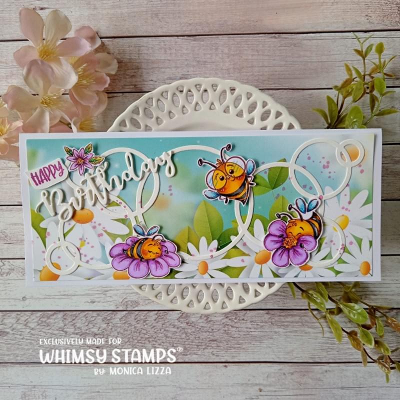 Bee Happy Clear Stamps - Whimsy Stamps