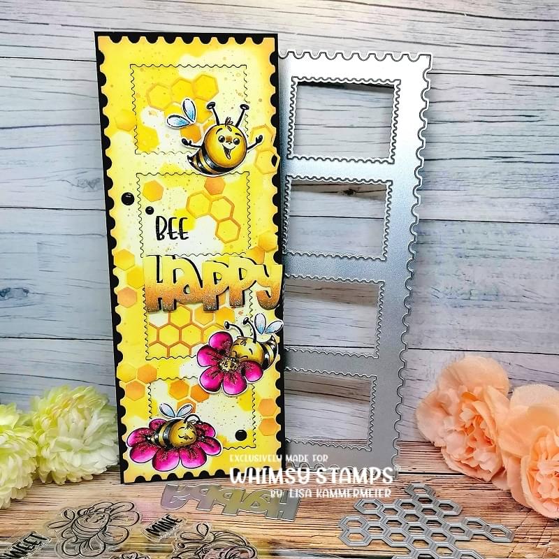 Bee Happy Clear Stamps - Whimsy Stamps