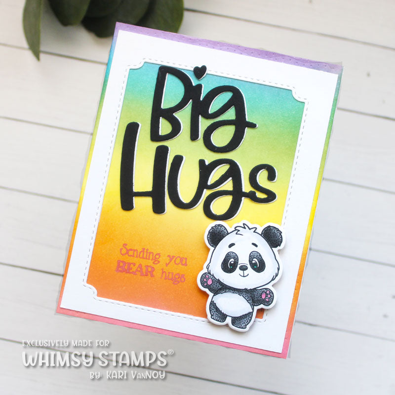 Panda Get Well Clear Stamps - Whimsy Stamps