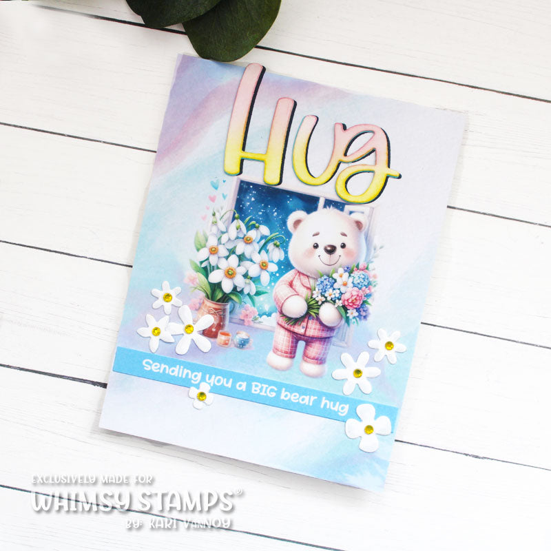 Quick Card Fronts - Take Care Bear - Whimsy Stamps